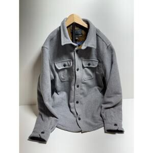 Jachs New York Men’s Wool Blend Shirt Jacket Gray Sz M Outdoor Cabin Core Lined